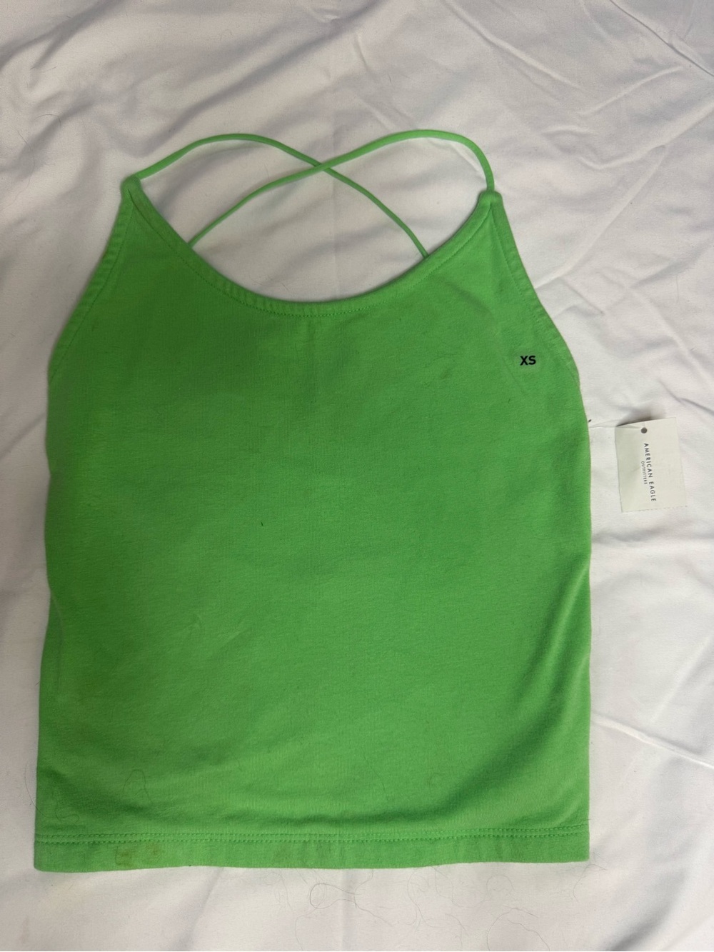 NWT American Eagle Lime Green Strappy Back Tank Top - Size XS